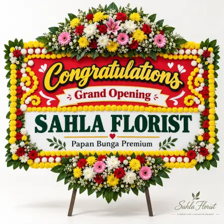 Papan Bunga Ucapan Selamat Cisauk
