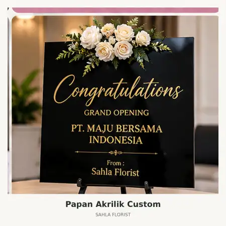 Papan Bunga Akrilik Cisauk